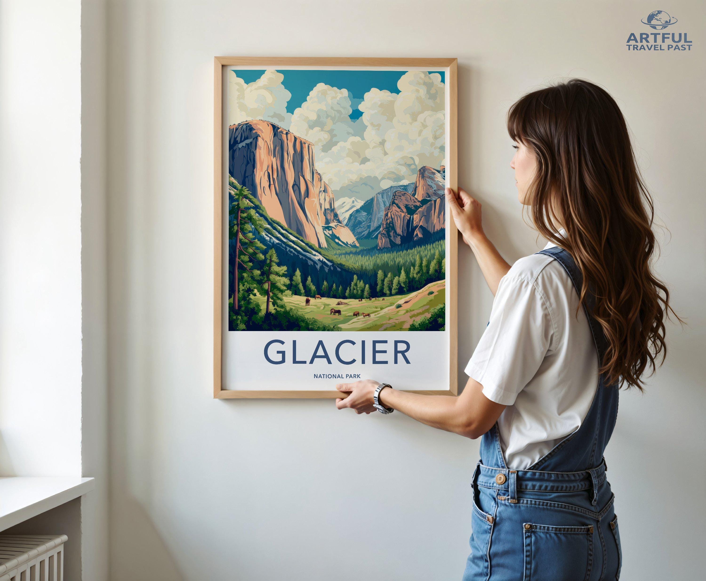 Glacier National Park Poster | Montana Wall Art