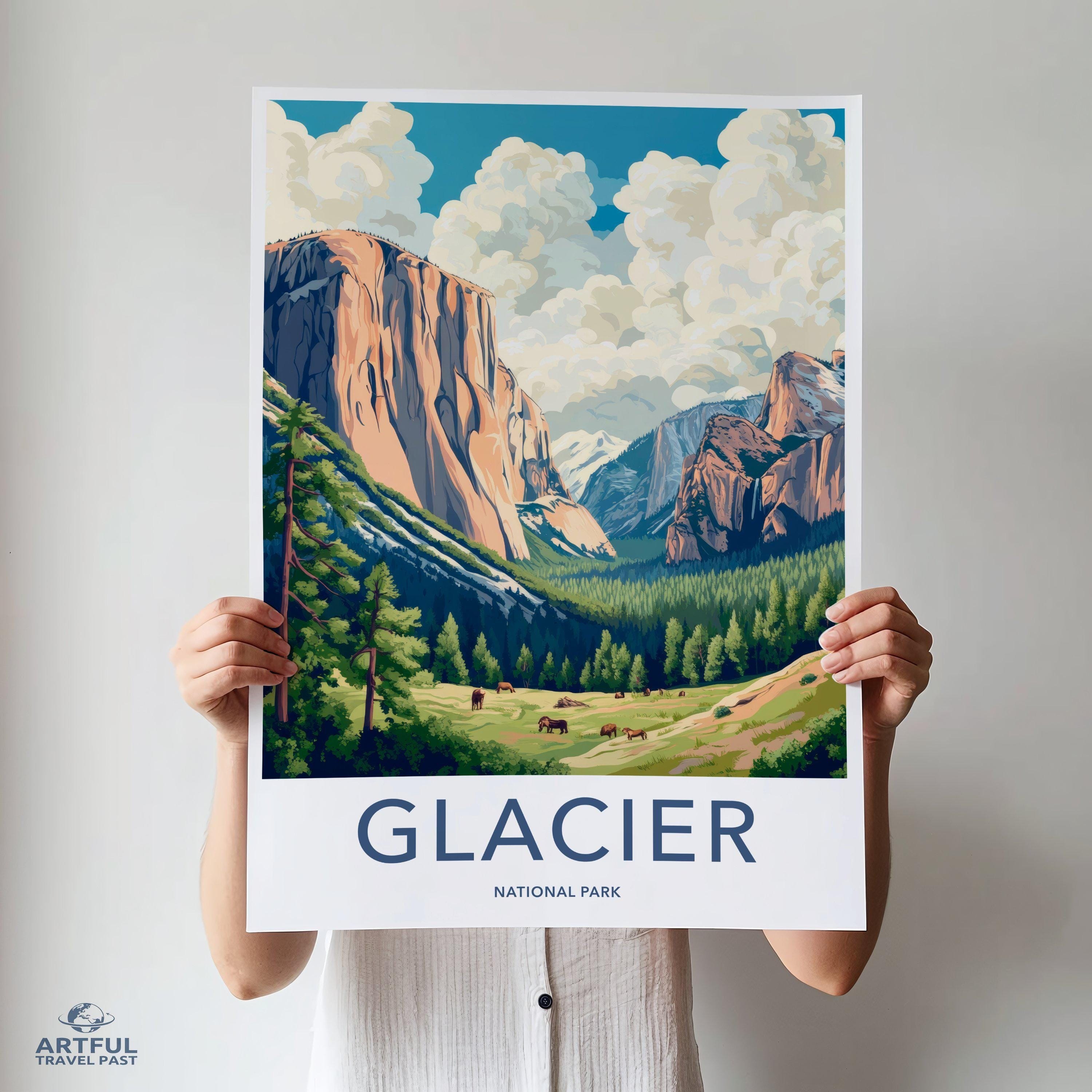 Glacier National Park Poster | Montana Wall Art