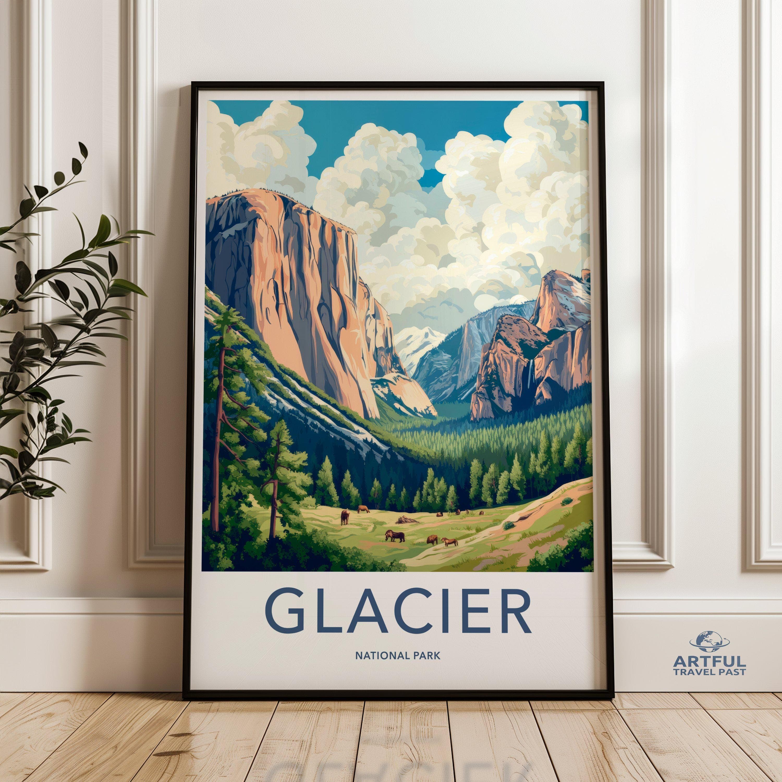 Glacier National Park Poster | Montana Wall Art