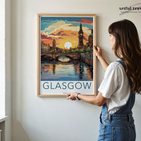 Glasgow Poster - Scotland Wall Art