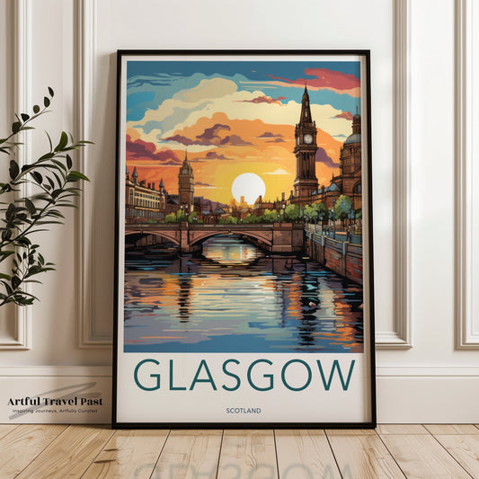 Glasgow Poster - Scotland Wall Art