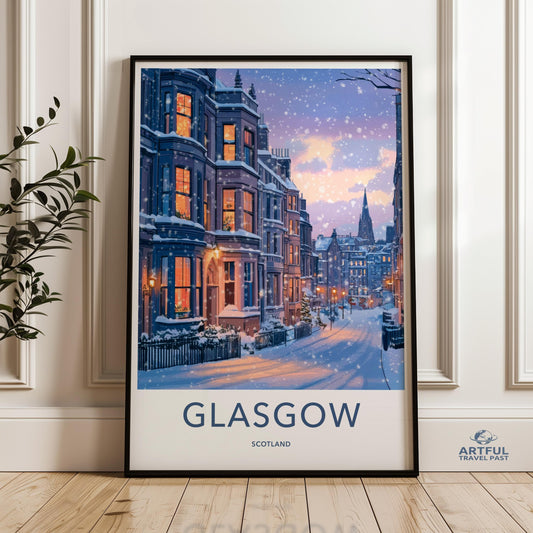 Glasgow Poster - Scotland Wall Art