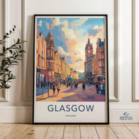 Glasgow Poster - Scotland Wall Art