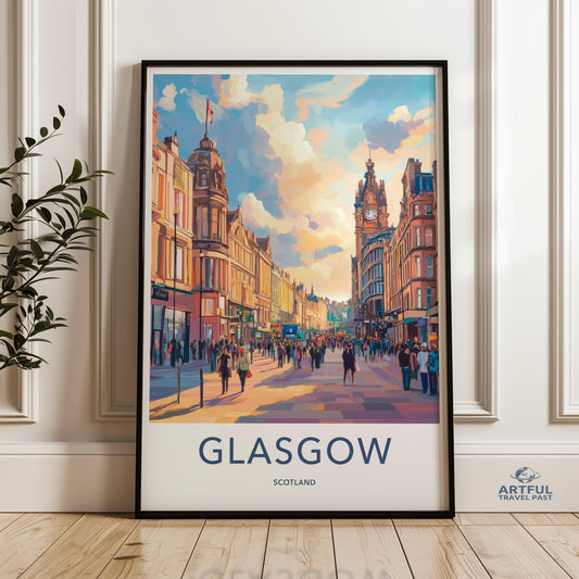 Glasgow Poster - Scotland Wall Art