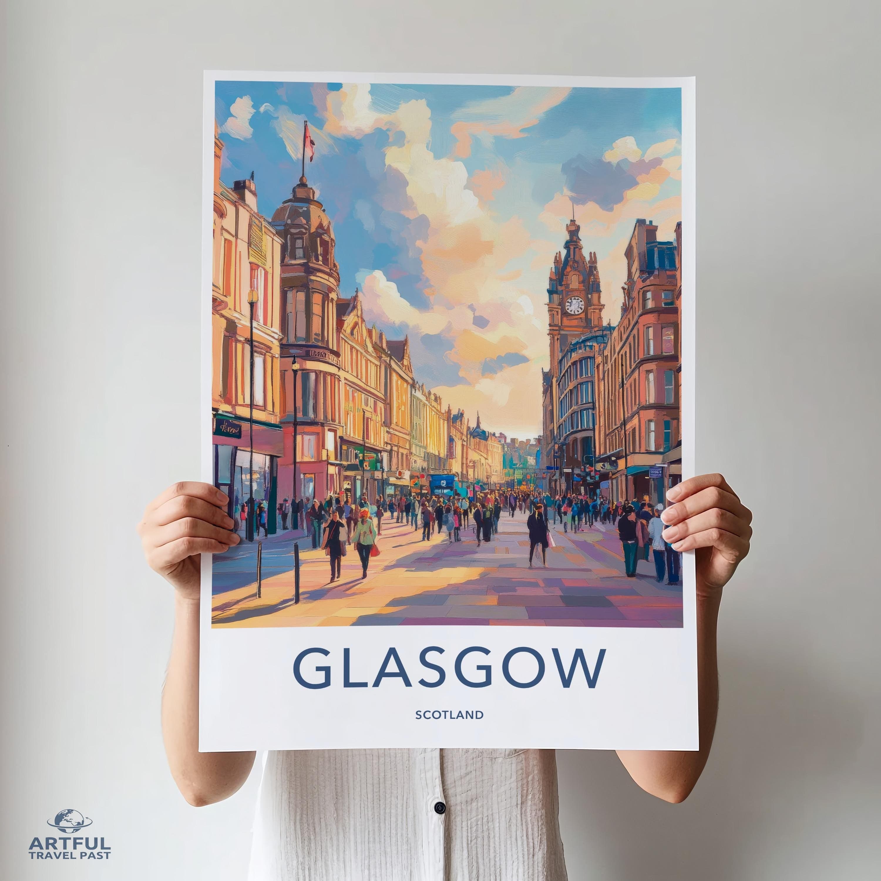 Glasgow Poster - Scotland Wall Art