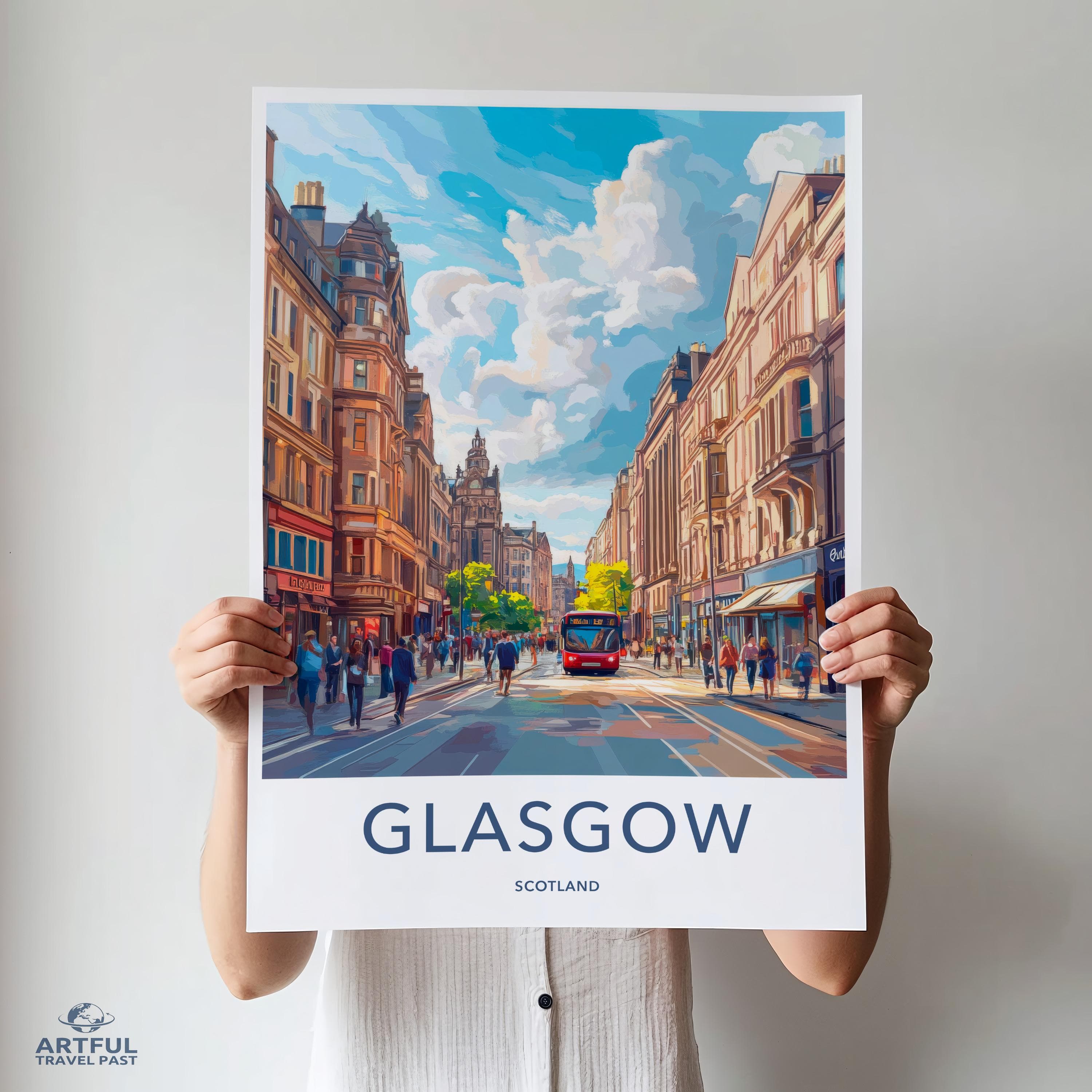 Glasgow Poster - Scotland Wall Art