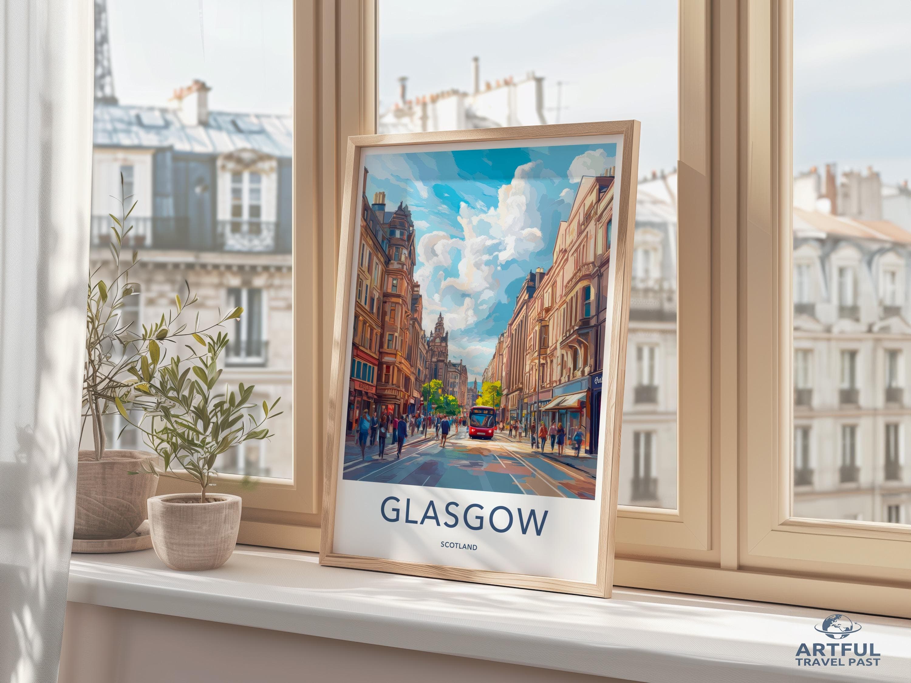 Glasgow Poster - Scotland Wall Art
