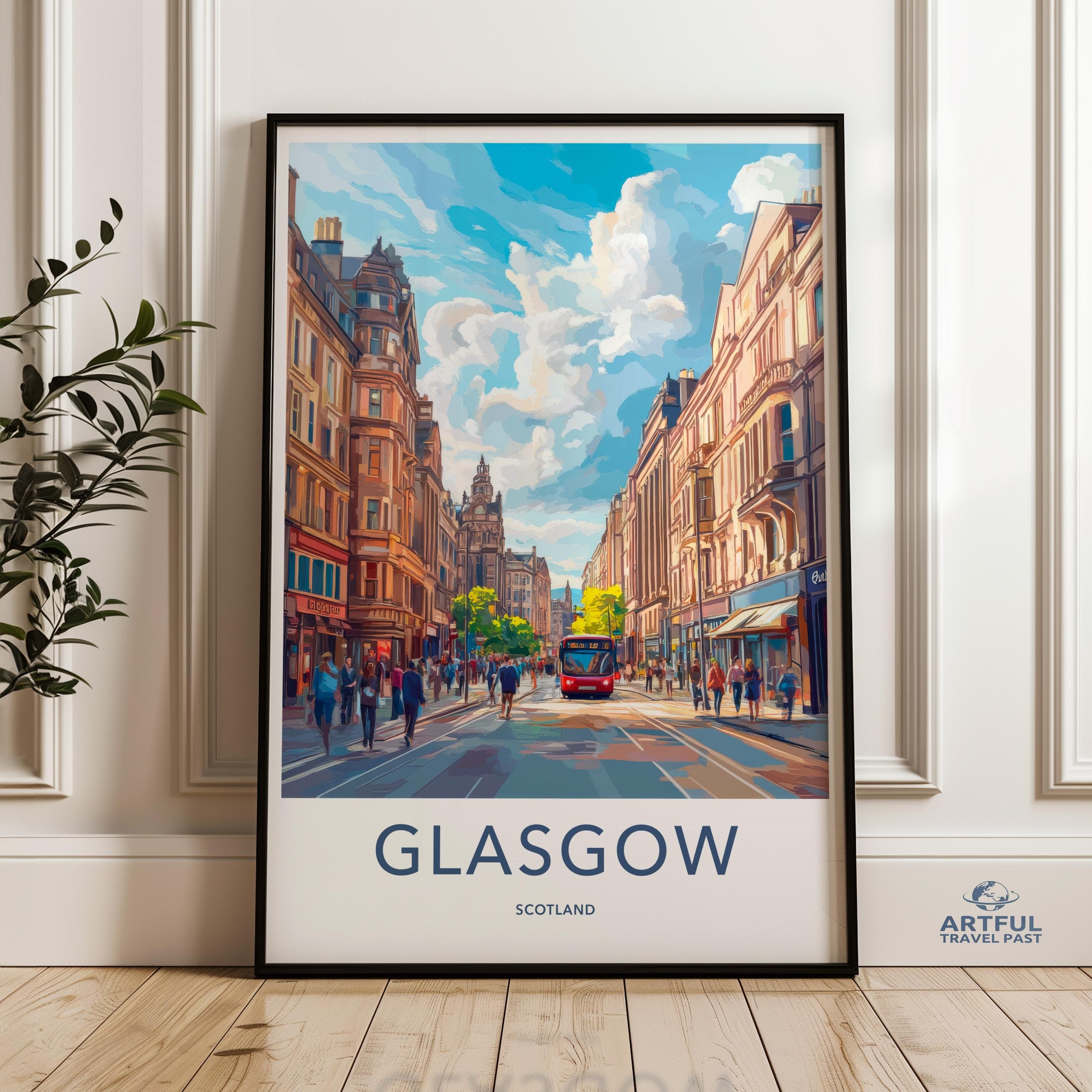 Glasgow Poster - Scotland Wall Art