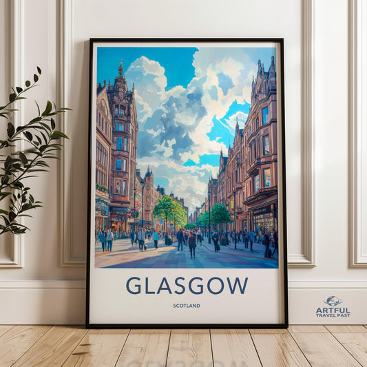 Glasgow Poster - Scotland Wall Art