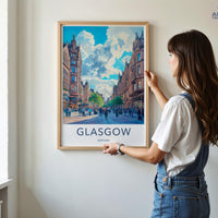 Glasgow Poster - Scotland Wall Art