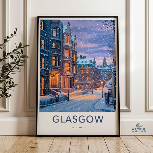 Glasgow Poster - Scotland Wall Art