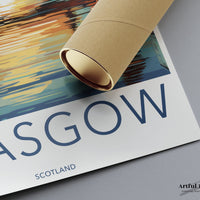Glasgow Poster | Scotland Wall Art | UK Decor