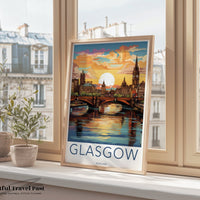 Glasgow Poster | Scotland Wall Art | UK Decor