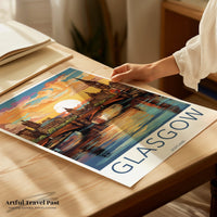 Glasgow Poster | Scotland Wall Art | UK Decor
