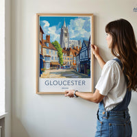 Gloucester Poster | England Wall Art | UK Decor