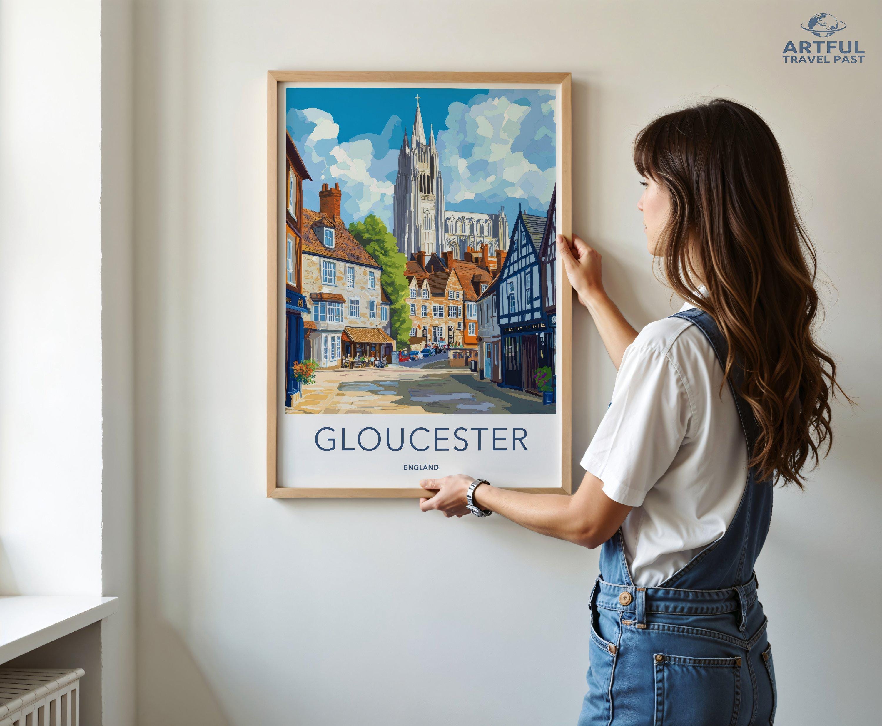 Gloucester Poster | England Wall Art | UK Decor