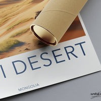 Gobi Desert Poster | Mongolia Wall Art | Asia Decor