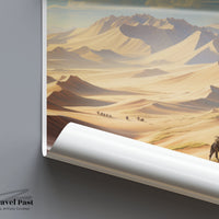 Gobi Desert Poster | Mongolia Wall Art | Asia Decor