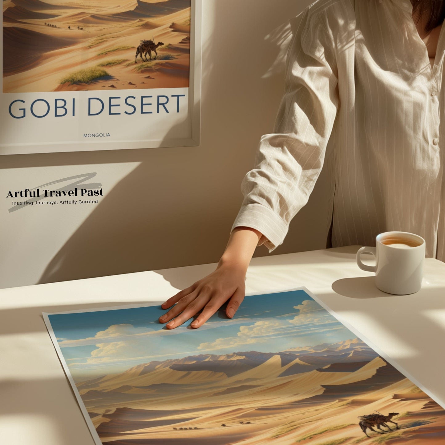 Gobi Desert Poster | Mongolia Wall Art | Asia Decor