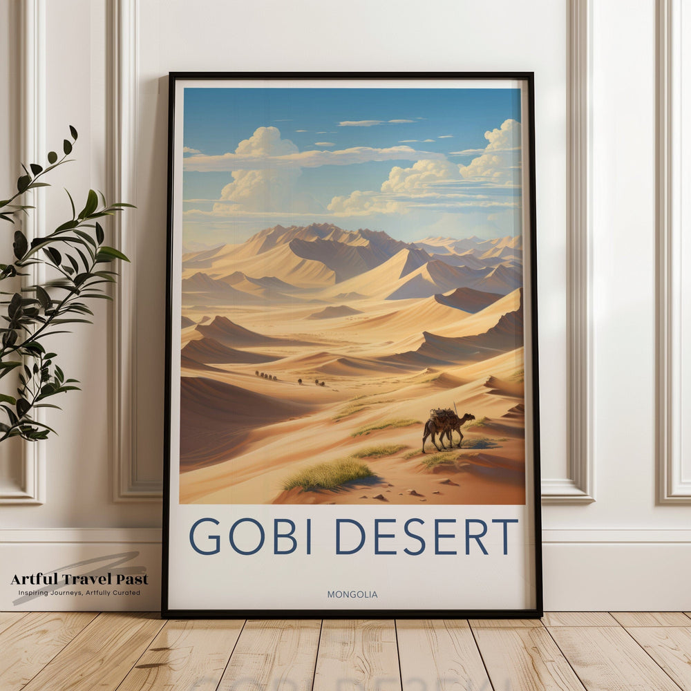 Gobi Desert Poster | Mongolia Wall Art | Asia Decor
