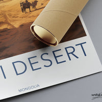 Gobi Desert Poster | Mongolia Wall Art | Asia Decor