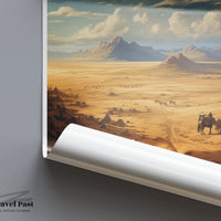 Gobi Desert Poster | Mongolia Wall Art | Asia Decor