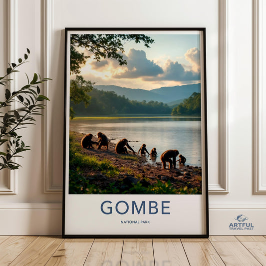 Gombe National Park Poster - Tanzania Wall Art