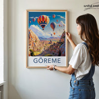 Göreme Poster | Cappadocia Wall Art | Turkey Decor