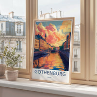 Gothenburg Poster | Sweden Wall Art | Scandinavia Decor