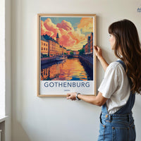 Gothenburg Poster | Sweden Wall Art | Scandinavia Decor