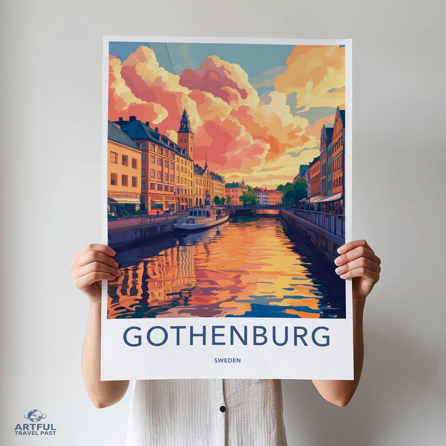Gothenburg Poster | Sweden Wall Art | Scandinavia Decor