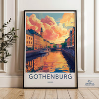 Gothenburg Poster | Sweden Wall Art | Scandinavia Decor