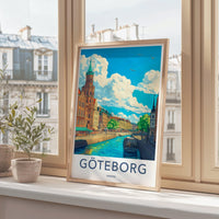 Gothenburg Poster | Sweden Wall Art | Scandinavia Decor