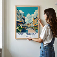 Gothenburg Poster | Sweden Wall Art | Scandinavia Decor