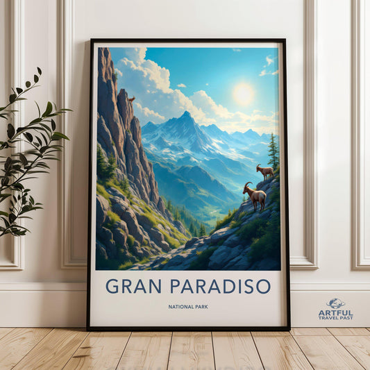 Gran Paradiso Poster - Italy Wall Art