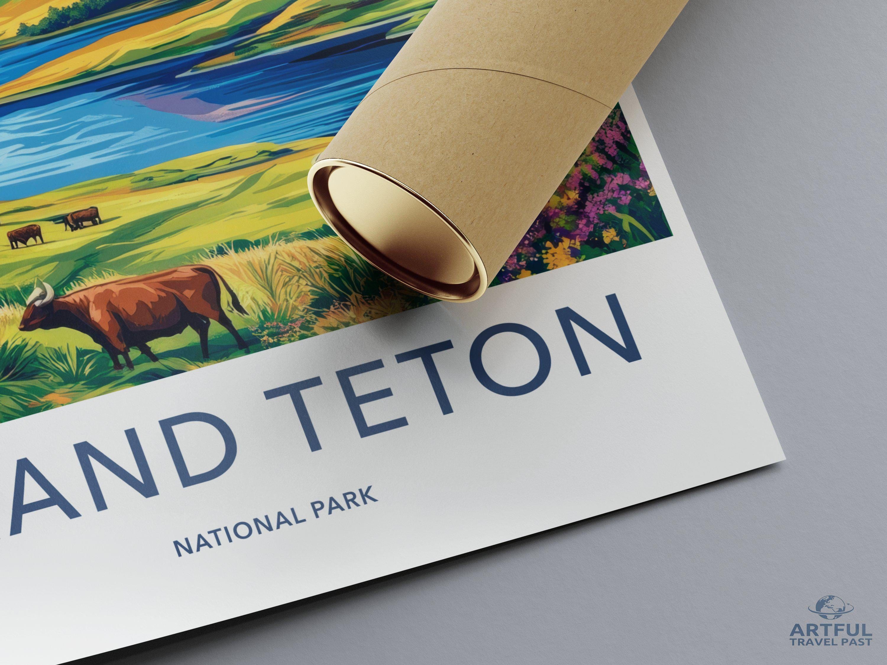 Grand Teton National Park Poster | Wyoming Wall Art