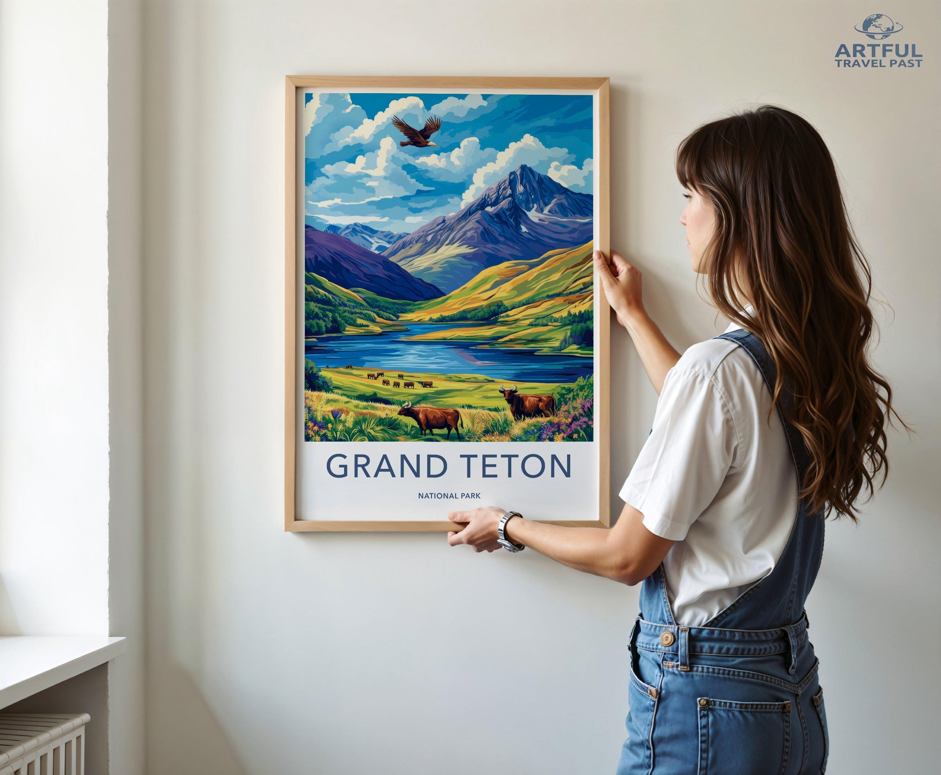 Grand Teton National Park Poster | Wyoming Wall Art