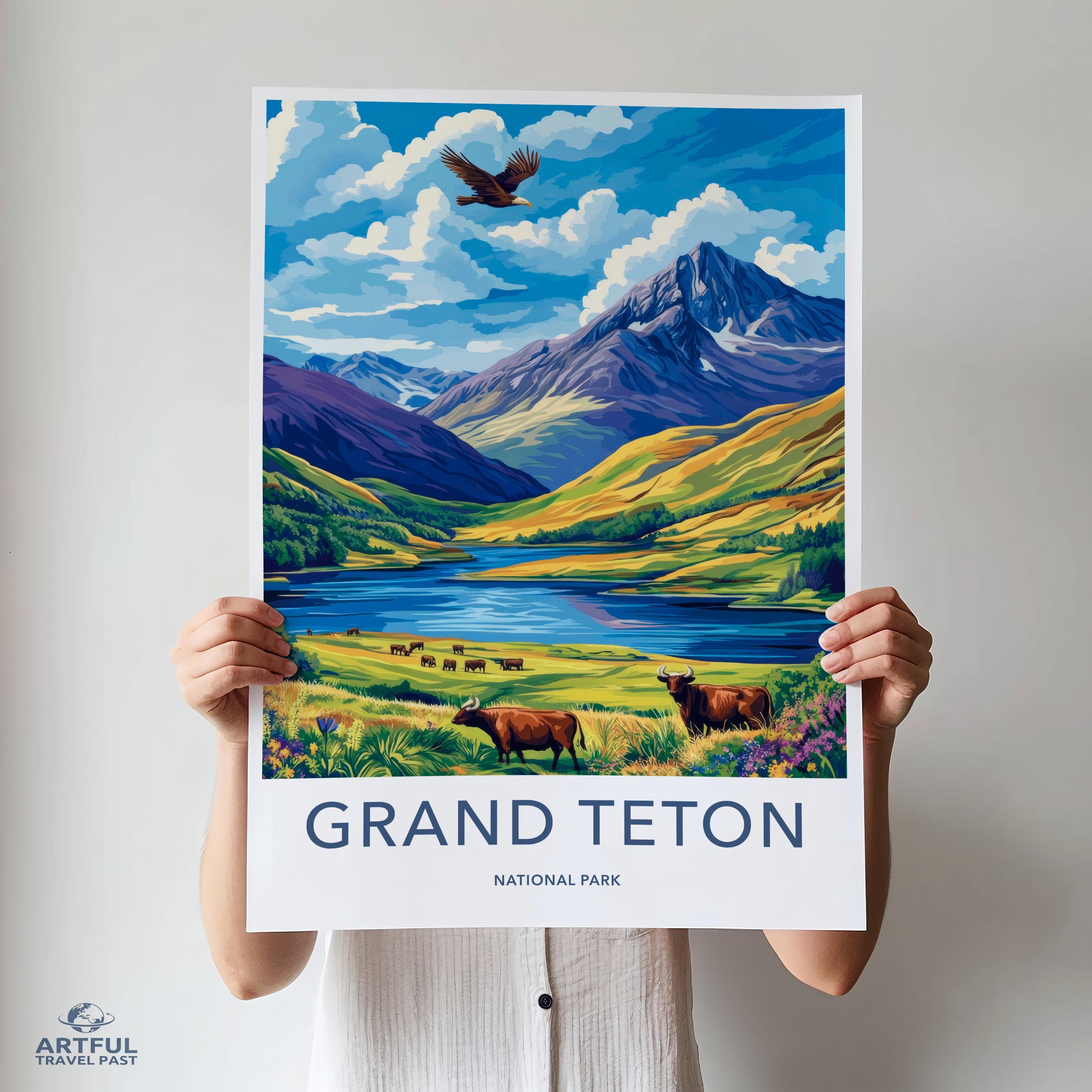 Grand Teton National Park Poster | Wyoming Wall Art