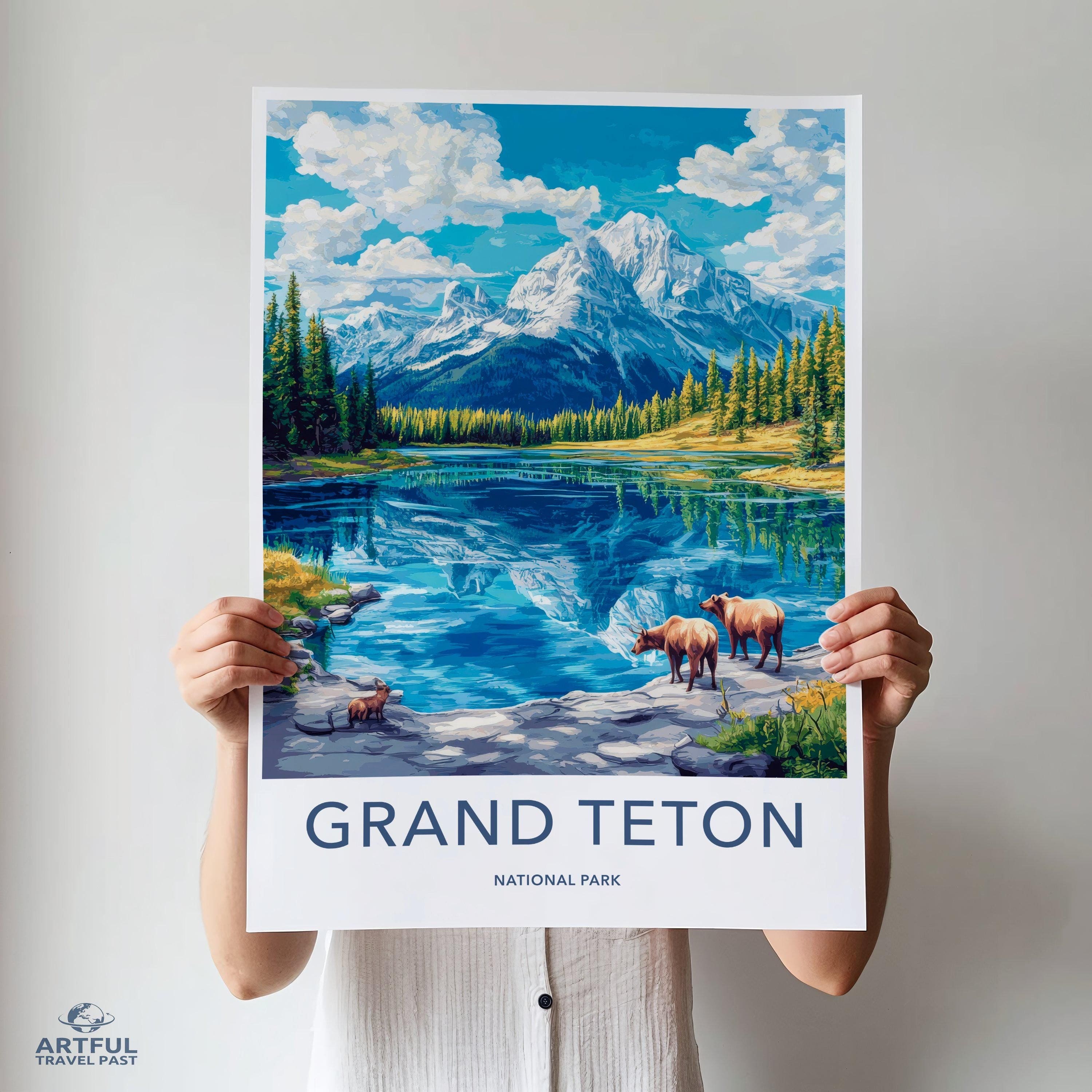 Grand Teton National Park Poster | Wyoming Wall Art