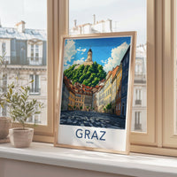 Graz Poster | Austria Wall Art | Europe Decor