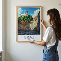 Graz Poster | Austria Wall Art | Europe Decor