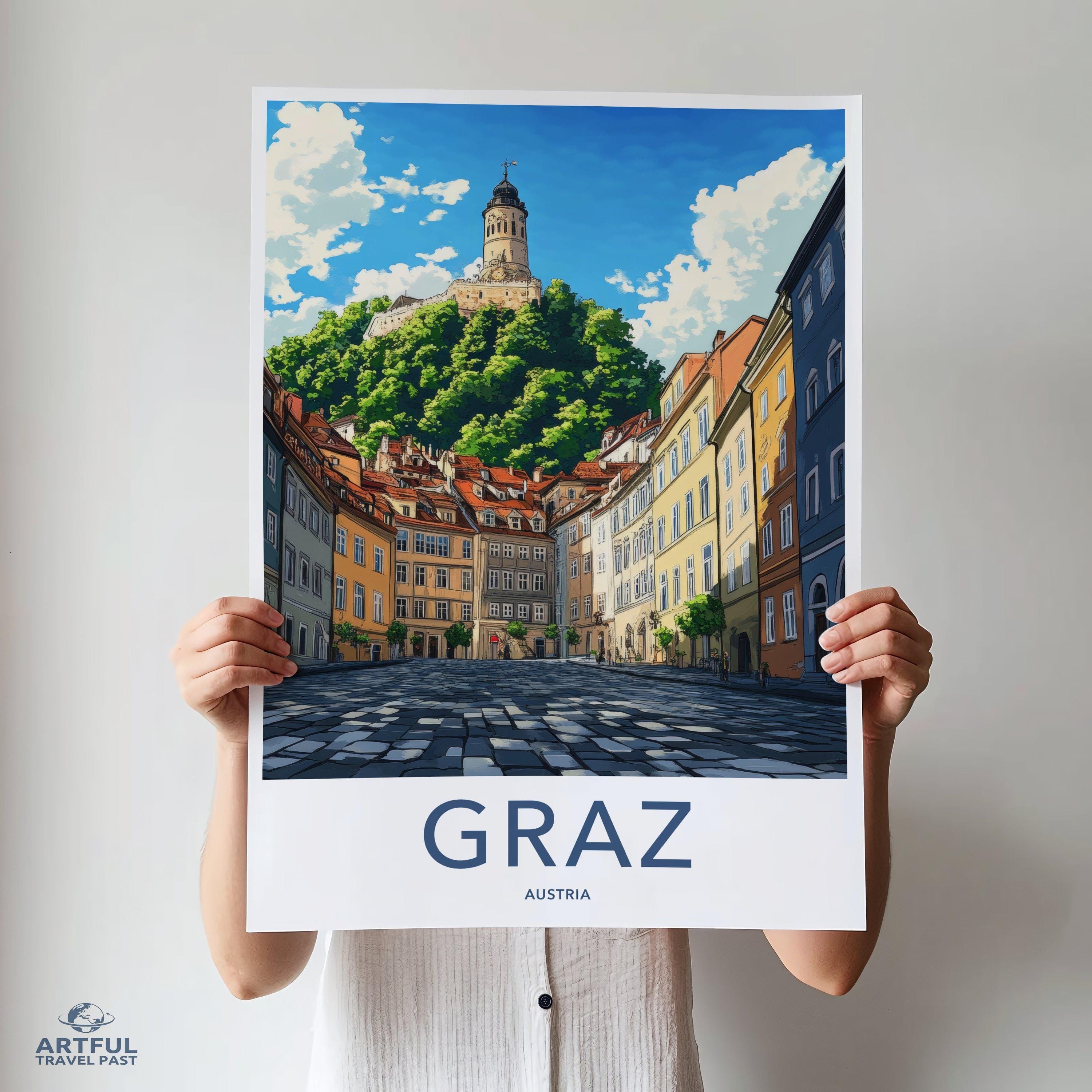 Graz Poster | Austria Wall Art | Europe Decor