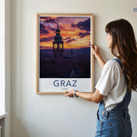Graz Poster | Austria Wall Art | Europe Decor