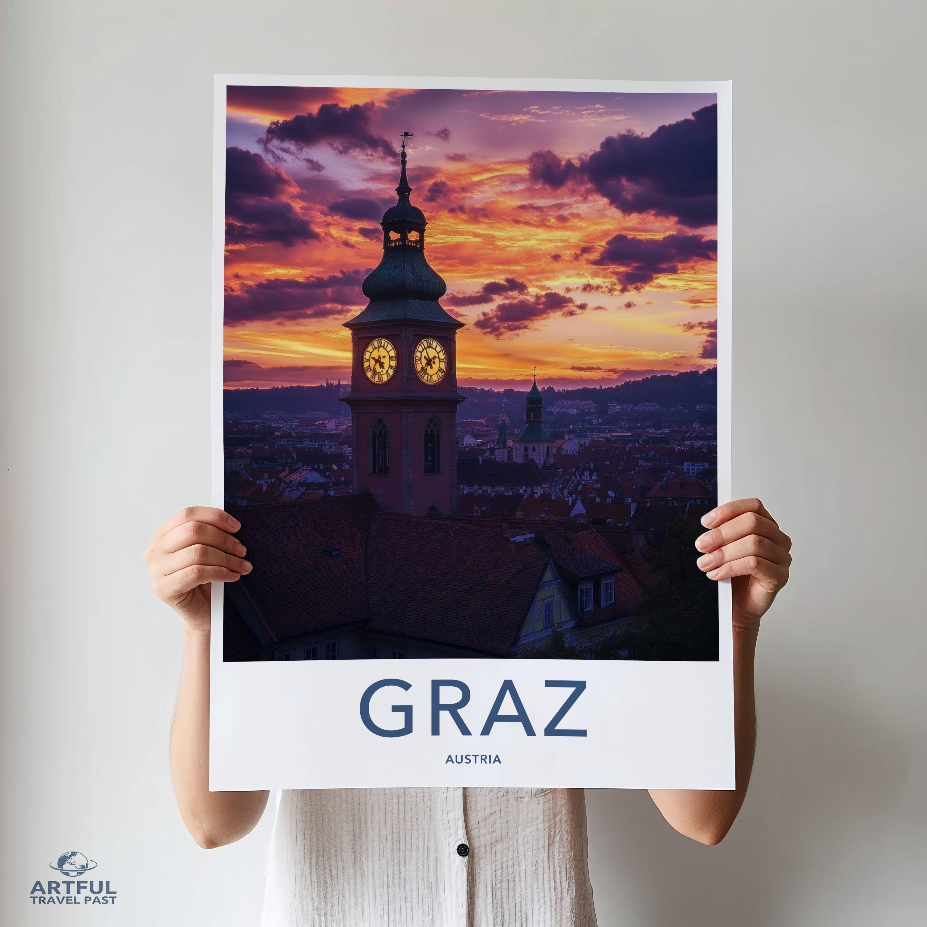 Graz Poster | Austria Wall Art | Europe Decor