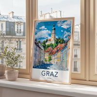 Graz Poster | Austria Wall Art | Europe Decor