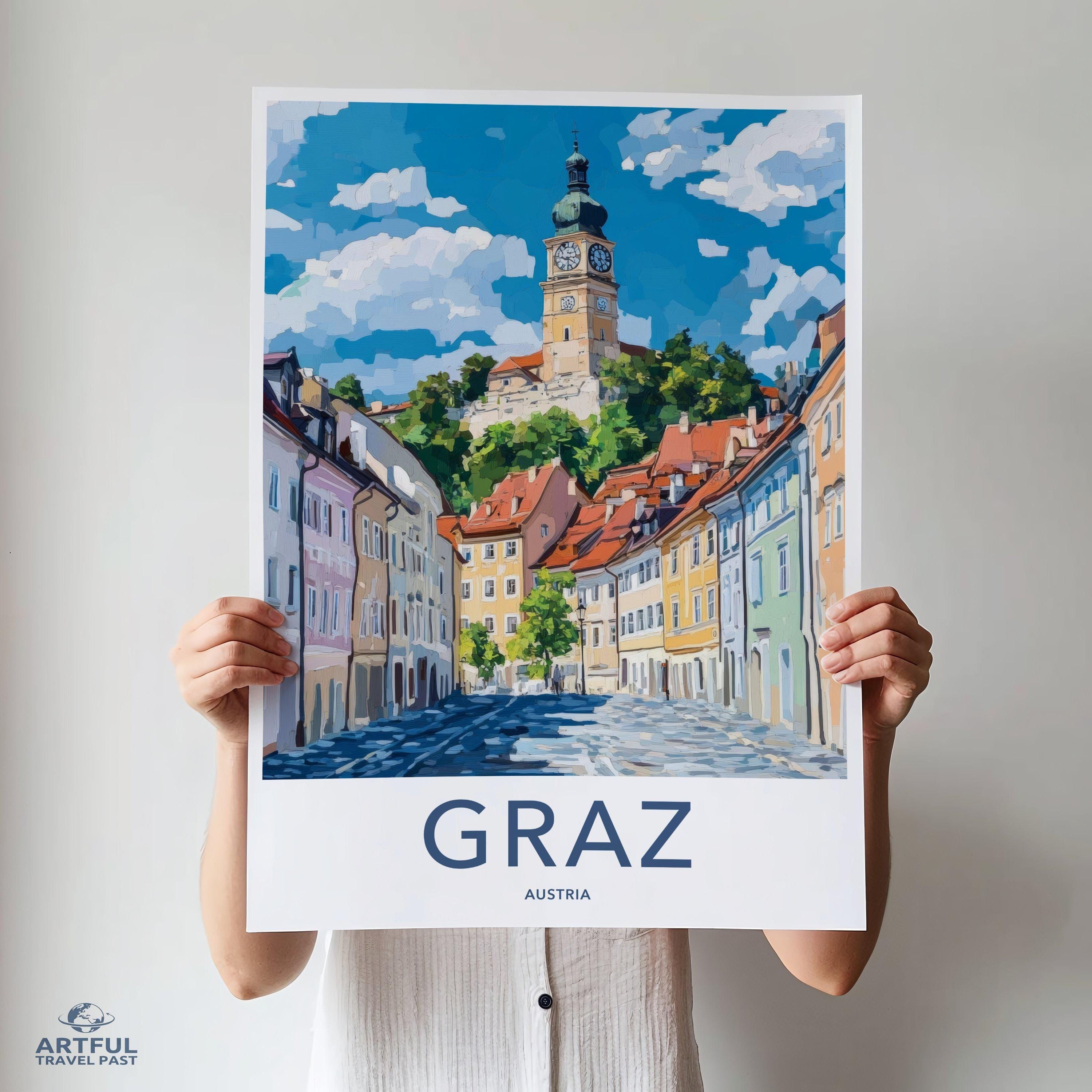 Graz Poster | Austria Wall Art | Europe Decor