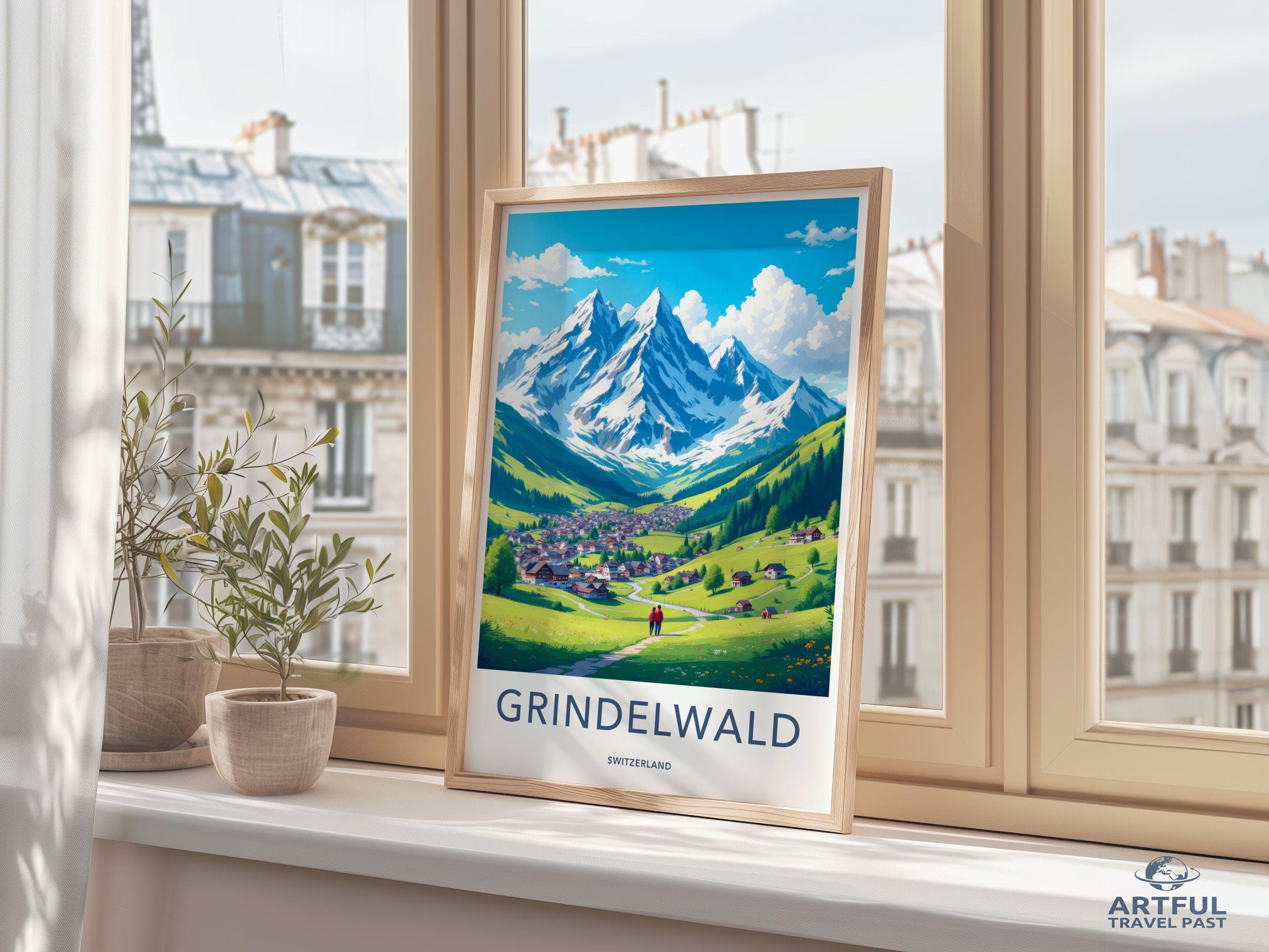 Grindelwald Poster - Switzerland Wall Art