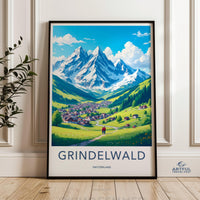 Grindelwald Poster - Switzerland Wall Art