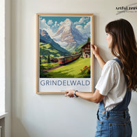 Grindelwald Poster - Switzerland Wall Art