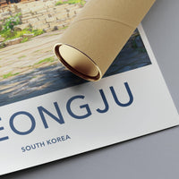 Gyeongju Temple Poster | South Korea Wall Art | Asia Decor